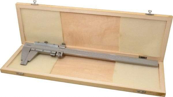 SPI - 0 to 12" Stainless Steel Vernier Caliper - 0.02mm Graduation, 2.95" Jaw Depth, 0.0015" Accuracy, Includes Depth, Inside Diameter, Outside Diameter, Step, Includes NIST Traceability Certificate - Exact Tool & Supply