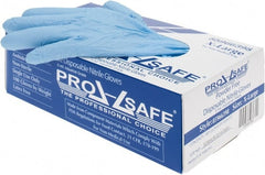 PRO-SAFE - Size XL, 5 mil, Industrial Grade, Powder Free Nitrile Disposable Gloves - Exact Tool & Supply
