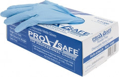 PRO-SAFE - Size L, 5 mil, Industrial Grade, Powder Free Nitrile Disposable Gloves - Exact Tool & Supply