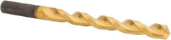 Guhring - 3/8" 130° Solid Carbide Jobber Drill - TiN Finish, Right Hand Cut, Parabolic Flute, Straight Shank, 127mm OAL, Standard Point - Exact Tool & Supply