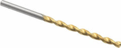 Guhring - #24 130° Solid Carbide Jobber Drill - TiN Finish, Right Hand Cut, Parabolic Flute, Straight Shank, 3-1/8" OAL, Standard Point - Exact Tool & Supply