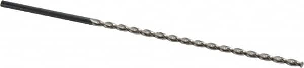 Extra Length Drill Bit: 0.1457″ Dia, 130 °, Cobalt Bright Finish, 4.528″ Flute Length, 6.496″ OAL, Parabolic Flute, Straight-Cylindrical Shank, Series 618