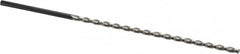 Extra Length Drill Bit: 0.1457″ Dia, 130 °, Cobalt Bright Finish, 4.528″ Flute Length, 6.496″ OAL, Parabolic Flute, Straight-Cylindrical Shank, Series 618