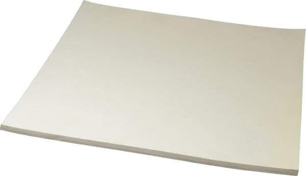 Made in USA - 12" Long, 12" Wide, 1/4" Thick, Buna-N Rubber Foam Sheet - 50 to 60 Durometer, White, -20 to 180°F, 1,000 to 1,200 psi Tensile Strength, Stock Length - Exact Tool & Supply