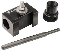Aloris - Series BXA, #5C 5C Collet Tool Post Holder - 10 to 15" Lathe Swing, 1-7/8" OAH, 15/16" Centerline Height - Exact Tool & Supply