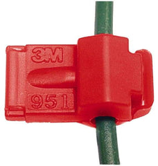 3M - 22 to 18 AWG, Nylon, Fully Insulated, Female Wire Disconnect - 1/4 Inch Wide Tab, Red, CSA Certified, CSA LR32411, UL File E70512, UL Listed - Exact Tool & Supply