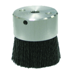 3" Diameter - Maximum Density Crimped Filament MINIATURE Disc Brush - 0.043/120 Grit - Exact Tool & Supply
