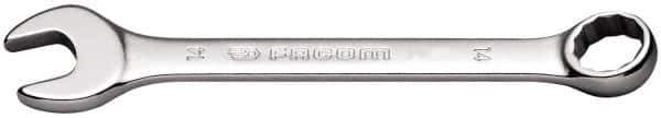 Facom - 15mm 12 Point Offset Combination Wrench - 15° Offset Angle, 6" OAL, Steel, Satin Finish - Exact Tool & Supply