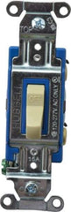 Hubbell Wiring Device-Kellems - 1 Pole, 120 to 277 VAC, 15 Amp, Industrial Grade, Toggle, Wall and Dimmer Light Switch - 1-5/16 Inch Wide x 4-1/16 Inch High - Exact Tool & Supply