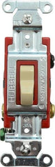 Hubbell Wiring Device-Kellems - 3 Pole, 120 to 277 VAC, 20 Amp, Industrial Grade, Toggle, Wall and Dimmer Light Switch - 1-5/16 Inch Wide x 4-1/16 Inch High - Exact Tool & Supply