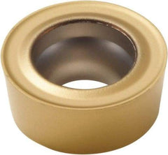 Seco - RCMT1606M0 F2 Grade TP40 Carbide Turning Insert - TiC/TiCN/TiN Finish, Round, 16mm Inscr Circle, 1/4" Thick - Exact Tool & Supply