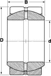 SKF - 50mm Bore Diam, 49,500 Lb Dynamic Capacity, Spherical Plain Bearing - 99,000 Lb Static Load Capacity - Exact Tool & Supply