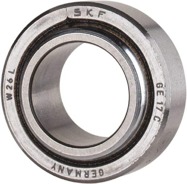 SKF - 17mm Bore Diam, 5,040 Lb Dynamic Capacity, Spherical Plain Bearing - 12,600 Lb Static Load Capacity - Exact Tool & Supply