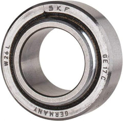 SKF - 17mm Bore Diam, 5,040 Lb Dynamic Capacity, Spherical Plain Bearing - 12,600 Lb Static Load Capacity - Exact Tool & Supply