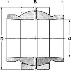 SKF - 1-1/2" Bore Diam, 28,125 Lb Dynamic Capacity, Spherical Plain Bearing - Exact Tool & Supply