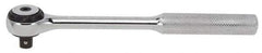 Proto - 3/8" Drive Round Head Standard Ratchet - Chrome Finish, 7-3/8" OAL, 72 Gear Teeth, Standard Knurled Handle, Standard Head - Exact Tool & Supply
