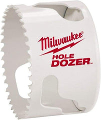 Milwaukee Tool - 2-1/8" Diam, 1-1/2" Cutting Depth, Hole Saw - Bi-Metal Saw, Toothed Edge - Exact Tool & Supply