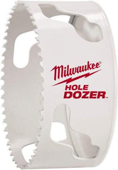 Milwaukee Tool - 3-7/8" Diam, 1-1/2" Cutting Depth, Hole Saw - Bi-Metal Saw, Toothed Edge - Exact Tool & Supply