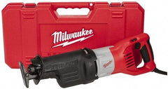 Milwaukee Tool - 2,800 Strokes per Minute, 1-1/4 Inch Stroke Length, Electric Reciprocating Saw - 120 Volts, 15 Amps, 1 Blade - Exact Tool & Supply