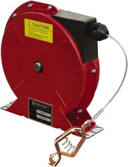 Reelcraft - 3/32 Inch x 50 Ft. Steel Stranded Cable Grounding Reel - Spring Driven Reel - Exact Tool & Supply