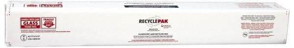 Recyclepak - 48 Inch Long x 6 Inch Wide x 6 Inch Deep, 4 Gallon, Lamp Recycling Box - 15 Piece, T12 or 30 Piece, T8 Capacity, Box - Exact Tool & Supply