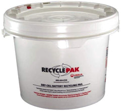 Recyclepak - 13 Inch Deep, Battery Container - 15 Inch Diameter, 50 Lb. Capacity, 3.5 Gallon Pail - Exact Tool & Supply