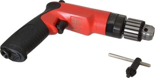 Sioux Tools - 3/8" Reversible Keyed Chuck - Pistol Grip Handle, 2,500 RPM, 14.16 LPS, 30 CFM, 1 hp - Exact Tool & Supply