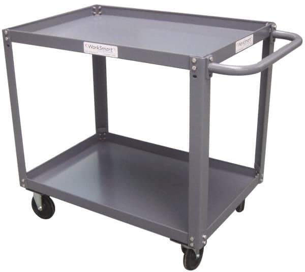 Value Collection - 2,000 Lb Capacity, 30" Wide x 48" Long x 36-1/4" High Service Cart - 2 Shelf, Steel - Exact Tool & Supply