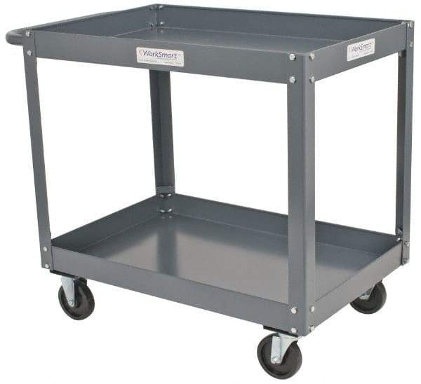 Value Collection - 1,200 Lb Capacity, 24" Wide x 36" Long x 34-5/8" High Service Cart - 2 Shelf, Steel - Exact Tool & Supply