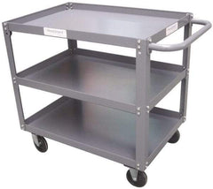 Value Collection - 1,200 Lb Capacity, 24" Wide x 36" Long x 34-5/8" High Service Cart - 3 Shelf, Steel - Exact Tool & Supply