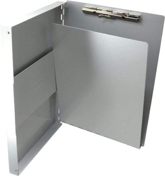 Saunders - 13 Inch Long x 9 Inch Wide x 1 Inch High, Clip Board - Silver - Exact Tool & Supply