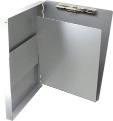 Saunders - 13 Inch Long x 9 Inch Wide x 1 Inch High, Clip Board - Silver - Exact Tool & Supply
