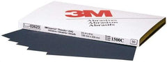 3M - 1,500 Grit, Silicon Carbide Sanding Sheet - 9" Long x 5-1/2" Wide, Ultra Fine Grade, C Weighted Paper Backing - Exact Tool & Supply
