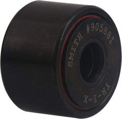 Accurate Bushing - 1-1/4" Bore, 4" Roller Diam x 2-1/4" Roller Width, Carbon Steel Yoke Cam Follower - 35,980 Lb Dynamic Load Capacity, 2-5/16" Overall Width - Exact Tool & Supply