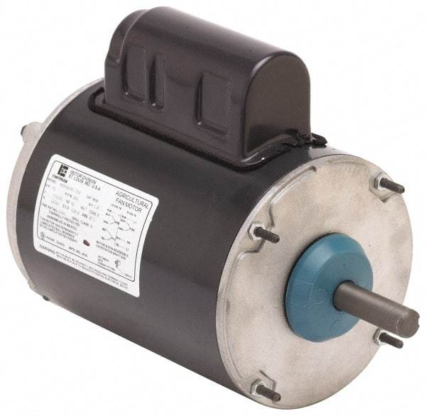 US Motors - 1/3 hp, TEAO Enclosure, Auto Thermal Protection, 1,725 RPM, 115/230 Volt, 60 Hz, Industrial Electric AC/DC Motor - Size 56 Frame, Rigid Base Mount, 1 Speed, Ball Bearings, 5.0/2.5 Full Load Amps, BR Class Insulation, Reversible - Exact Tool & Supply