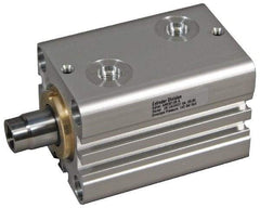 Schrader Bellows - 50 Bore, 28 Rod Diam, Double Acting Aluminum Body Compact Hydraulic Cylinder - 1,740 psi Max Working Pressure, 99mm OAL, 25mm Stroke Length - Exact Tool & Supply