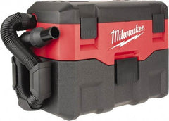 Milwaukee Tool - 2 Gal Plastic Tank, Battery Powered Portable Wet/Dry Vacuum - 18 Volt, 6' Hose Fitting, Cordless, Cleanstream Washable Wet/Dry, Accessories Included - Exact Tool & Supply
