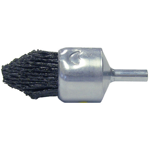 1″ Dia FME-Compliant Black Nylox Controlled Flare End Brush, .035/80CG Fill - Exact Tool & Supply