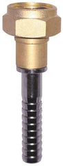 SuperKlean - 3/4 FGHT x 1/2" Hose Barb, FGHT x Hose Barb Swivel - Brass & Stainless Steel - Exact Tool & Supply
