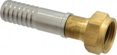 SuperKlean - 3/4 FGHT x 3/4" Hose Barb, FGHT x Hose Barb Swivel - Brass & Stainless Steel - Exact Tool & Supply