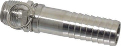 SuperKlean - NPT x 3/4" Hose Barb, Swivel Hose Adapter - Stainless Steel - Exact Tool & Supply