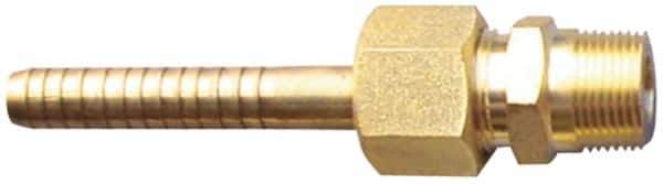 SuperKlean - NPT x 1/2" Hose Barb, 3 Piece Mixer Adapter - Brass - Exact Tool & Supply
