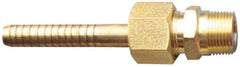 SuperKlean - NPT x 1/2" Hose Barb, 3 Piece Mixer Adapter - Brass - Exact Tool & Supply