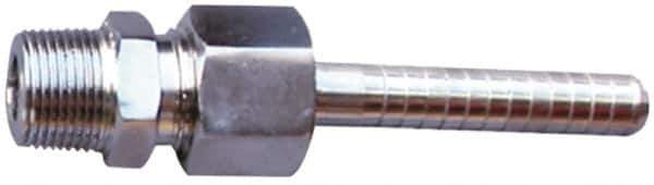 SuperKlean - NPT x 1/2" Hose Barb, 3 Piece Mixer Adapter - Stainless Steel - Exact Tool & Supply