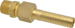 SuperKlean - NPT x 3/4" Hose Barb, 3 Piece Mixer Adapter - Brass - Exact Tool & Supply