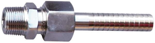 SuperKlean - NPT x 5/8" Hose Barb, 3 Piece Mixer Adapter - Stainless Steel - Exact Tool & Supply