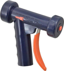 SuperKlean - Insulated, Brass Pistol Grip Spray Nozzle for 1/2" Pipe - Dark Blue, 1/2 NPT - Exact Tool & Supply