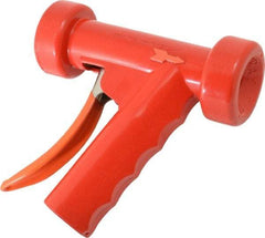 SuperKlean - Insulated, Brass Pistol Grip Spray Nozzle for 1/2" Pipe - Red, 1/2 NPT - Exact Tool & Supply