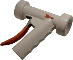SuperKlean - Insulated, Brass Pistol Grip Spray Nozzle for 1/2" Pipe - White, 1/2 NPT - Exact Tool & Supply
