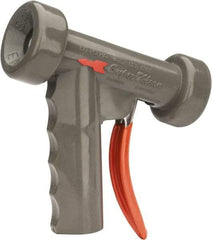 SuperKlean - Insulated, Stainless Steel Pistol Grip Spray Nozzle for 1/2" Pipe - Gray, 1/2 NPT - Exact Tool & Supply